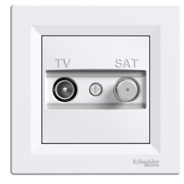 EPH3400321 Schneider Asfora Geçişli TV/SAT Prizi, 8dB – Beyaz - 1