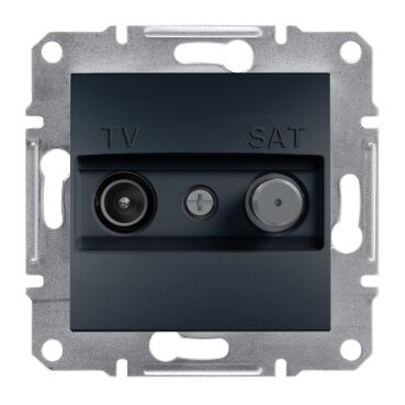 EPH3400471 Schneider Asfora Bağımsız TV/SAT Prizi, 1dB – Antrasit - 1