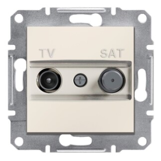 EPH3470123 Schneider Asfora Sonlu TV/SAT Prizi, 1dB – Krem - 1