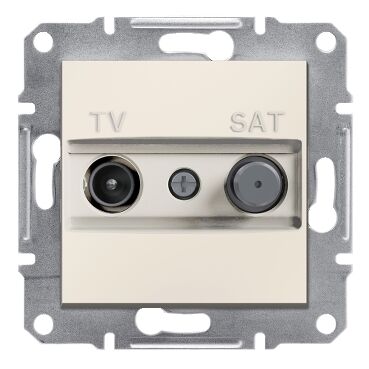 EPH3470123 Schneider Asfora Sonlu TV/SAT Prizi, 1dB – Krem - 1
