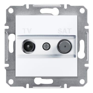 EPH3470321 Schneider Asfora Geçişli TV/SAT Prizi, 8dB – Beyaz - 1