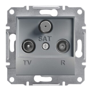 EPH3500162 Schneider Asfora Sonlu TV/R/SAT Prizi, 1dB – Çelik - 1