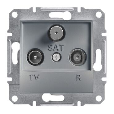EPH3500162 Schneider Asfora Sonlu TV/R/SAT Prizi, 1dB – Çelik - 1