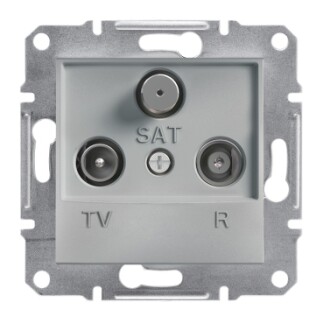 EPH3500261 Schneider Asfora Geçişli TV/R/SAT Prizi, 4dB – Alüminyum - 1
