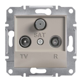 EPH3500269 Schneider Asfora Geçişli TV/R/SAT Prizi, 4dB – Bronz - 1