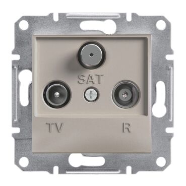 EPH3500269 Schneider Asfora Geçişli TV/R/SAT Prizi, 4dB – Bronz - 1