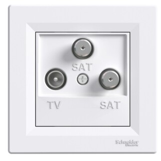 EPH3600121 Schneider Asfora – Sonlu TV/SAT/SAT Prizi, 1dB – Beyaz - 1