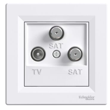 EPH3600121 Schneider Asfora – Sonlu TV/SAT/SAT Prizi, 1dB – Beyaz - 1