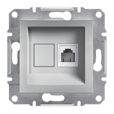 EPH4100161 Schneider Asfora Tekli Telefon Prizi – Alüminyum - 1