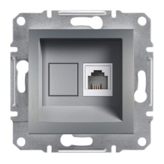 EPH4100162 Schneider Asfora Tekli Telefon Prizi – Çelik - 1