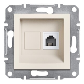EPH4170123 Schneider Asfora Tekli RJ11 Telefon Prizi – Krem - 1