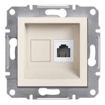 EPH4170123 Schneider Asfora Tekli RJ11 Telefon Prizi – Krem - 1
