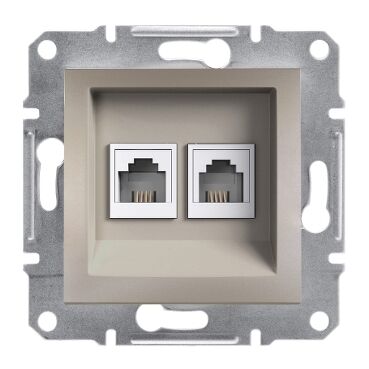 EPH4200169 Schneider Asfora Çift Telefon Prizi – RJ11 – Bronz - 1