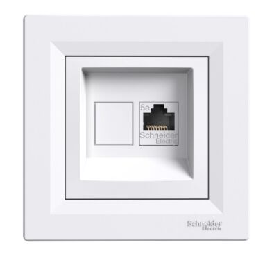 EPH4300121-02 Schneider Asfora Bilgisayar Prizi – RJ45 Cat.5e UTP – Beyaz (Versiyon 02) - 1