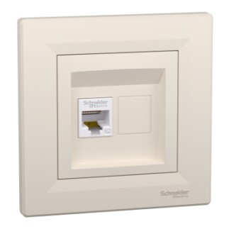 EPH4302123 Schneider Asfora RJ45 Veri Prizi – Cat5e UTP, Krem Renkli - 1