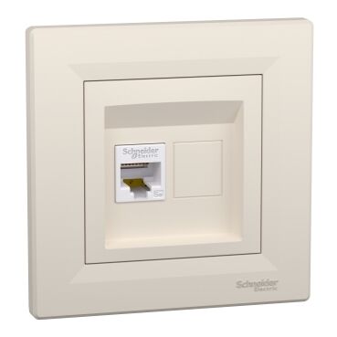 EPH4302123 Schneider Asfora RJ45 Veri Prizi – Cat5e UTP, Krem Renkli - 1