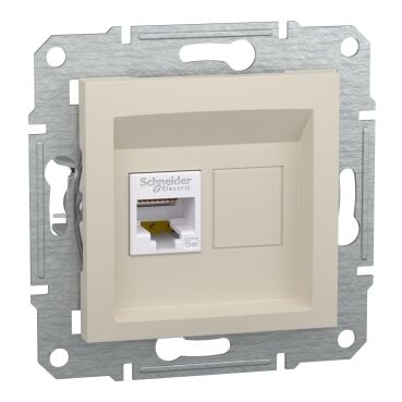 EPH4370123 Schneider Asfora – Tekli RJ45 Cat5e UTP – Krem (Çerçevesiz) - 1