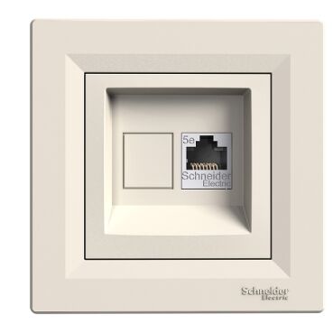 EPH4370523 Schneider Asfora – Tekli RJ45 Konnektörsüz – Krem (Çerçevesiz) - 1