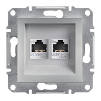 EPH4400161-02 Schneider Asfora – Çiftli RJ45 Konnektörsüz – Alüminyum - 1