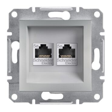 EPH4400161-02 Schneider Asfora – Çiftli RJ45 Konnektörsüz – Alüminyum - 1
