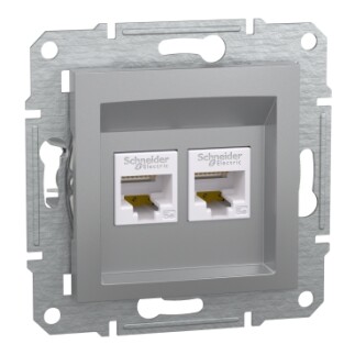 EPH4400161 Schneider Asfora – Çiftli RJ45 Cat5e UTP – Alüminyum - 1