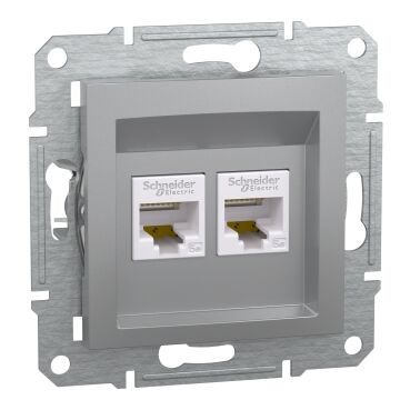 EPH4400161 Schneider Asfora – Çiftli RJ45 Cat5e UTP – Alüminyum - 1