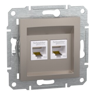EPH4400169 Schneider Asfora – Çiftli RJ45 Cat5e UTP – Bronz - 1