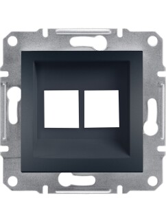 EPH4400171-02 - Schneider Electric Asfora Antrasit İkili Data Prizi Boş RJ45 Çerçevesiz - 1