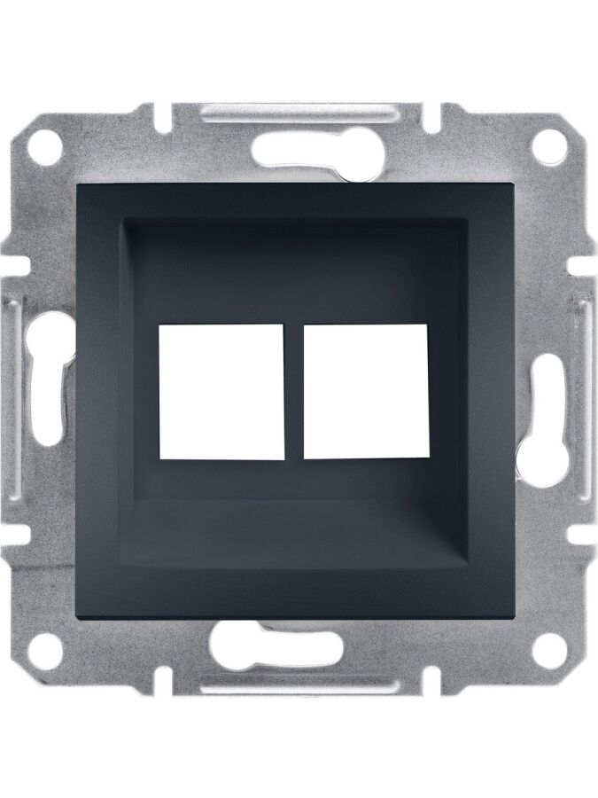 EPH4400171-02 - Schneider Electric Asfora Antrasit İkili Data Prizi Boş RJ45 Çerçevesiz - 1
