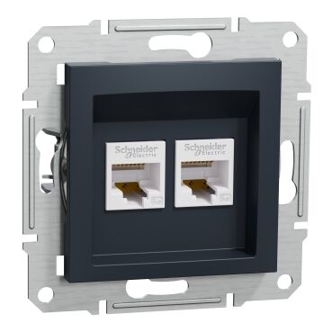 EPH4400171 Schneider Asfora – Çiftli RJ45 Cat5e UTP – Antrasit - 1