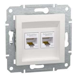 EPH4470121 Schneider Asfora – İkili RJ45 Cat5e UTP – Beyaz - 1