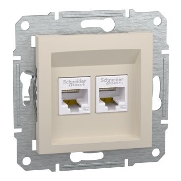 EPH4470123 Schneider Asfora – İkili RJ45 Cat5e UTP – Krem - 1