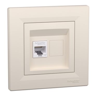 EPH4700123 Schneider Asfora – Tekli RJ45 Cat6 UTP – Krem - 1