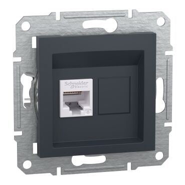 EPH4700171 Schneider Asfora – Tekli RJ45 Cat6 UTP – Antrasit - 1