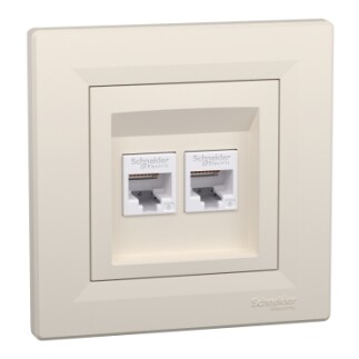 EPH4800123 Schneider Asfora – İkili RJ45 Cat6 UTP – Krem - 1