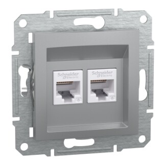 EPH4800161 Schneider Asfora – İkili RJ45 Cat6 UTP – Alüminyum - 1
