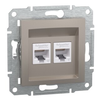 EPH4800169 Schneider Asfora – İkili RJ45 Cat6 UTP – Bronz - 1