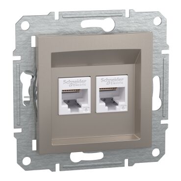 EPH4800169 Schneider Asfora – İkili RJ45 Cat6 UTP – Bronz - 1