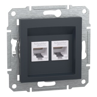 EPH4800171 Schneider Asfora – İkili RJ45 Cat6 UTP – Antrasit - 1