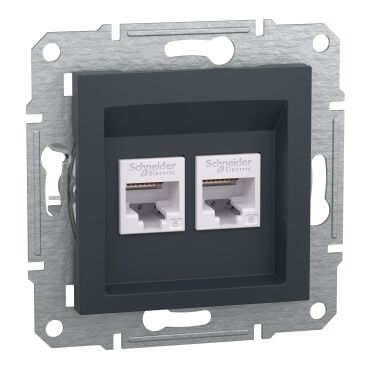 EPH4800171 Schneider Asfora – İkili RJ45 Cat6 UTP – Antrasit - 1