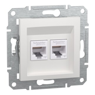 EPH4870121 Schneider Asfora – İkili RJ45 Cat6 UTP – Beyaz - 1