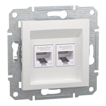 EPH4870121 Schneider Asfora – İkili RJ45 Cat6 UTP – Beyaz - 1