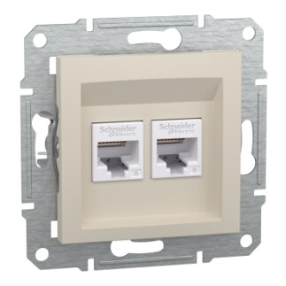 EPH4870123 Schneider Asfora – İkili RJ45 Cat6 UTP – Krem - 1