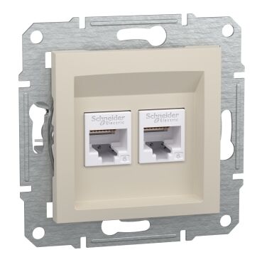EPH4870123 Schneider Asfora – İkili RJ45 Cat6 UTP – Krem - 1