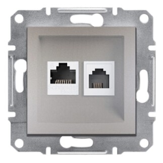 EPH5200169 Schneider Asfora Veri Prizi – RJ45 CAT6 UTP + RJ11 – Bronz - 1
