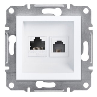 EPH5270121 Schneider Asfora Veri Prizi – RJ45 CAT6 UTP + RJ11 – Beyaz - 1