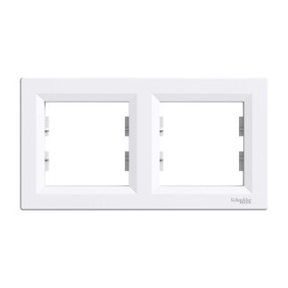 EPH5800221 Schneider Asfora 2'li Yatay Çerçeve – Beyaz - Schneider Electric