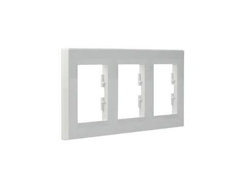 EPH5800321 Schneider Asfora – 3'lü Yatay Çerçeve – Beyaz - 2