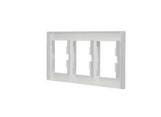 EPH5800321 Schneider Asfora – 3'lü Yatay Çerçeve – Beyaz - 4