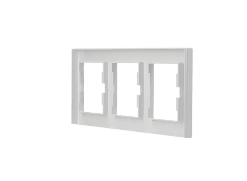 EPH5800321 Schneider Asfora – 3'lü Yatay Çerçeve – Beyaz - 4
